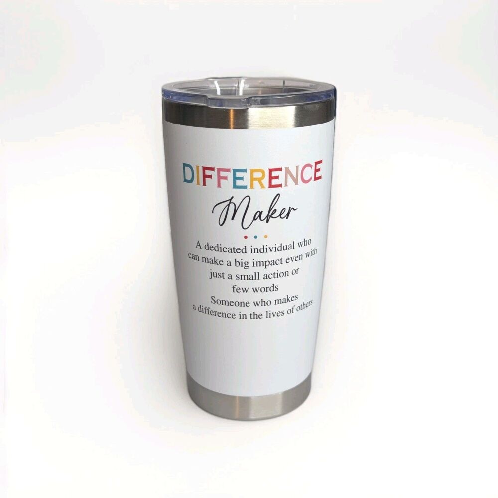 Difference Maker Tumbler, 20 Oz Stainless Steel, Motivational, Office, Work